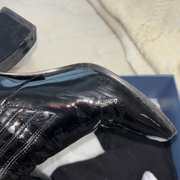 Paige Frankie Black Patent Boots - Picture 5 of 10